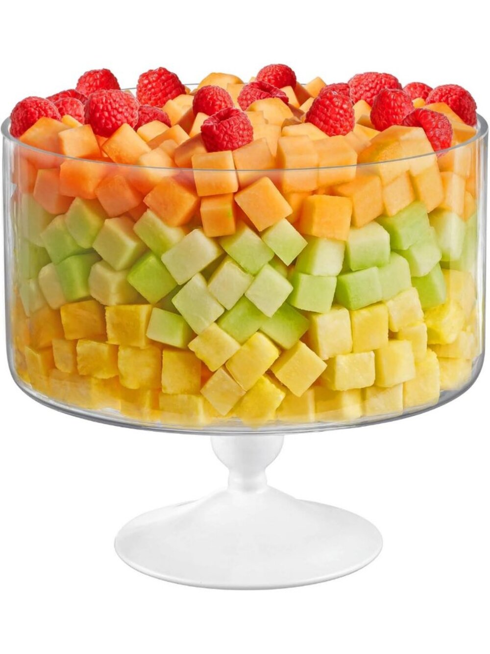 Elegant 9.5" Glass Trifle Bowl on Pedestal - 170 oz Serving Dish for Desserts